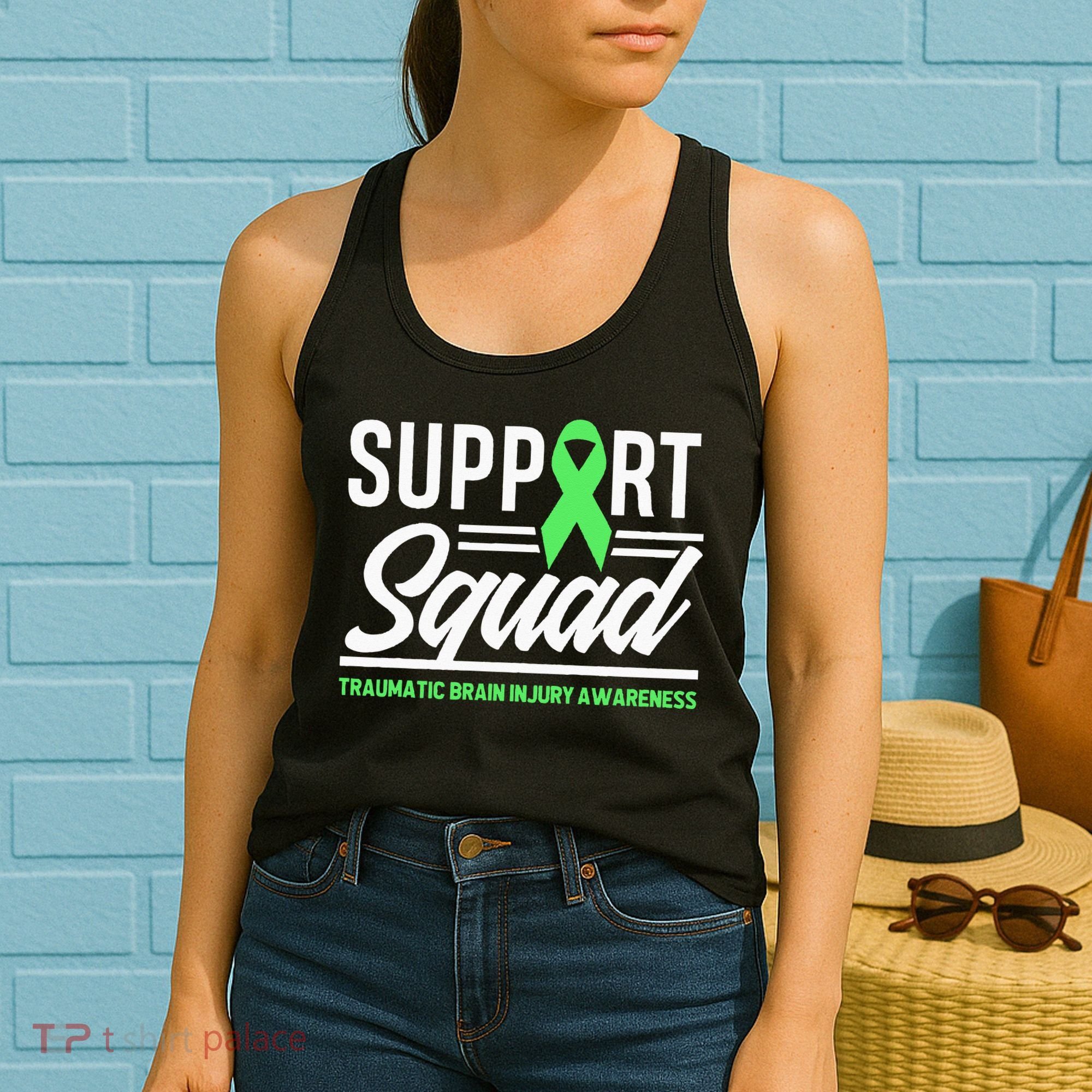 Support TBI Support Squad Traumatic Brain Injury Awareness Women's Tank Top