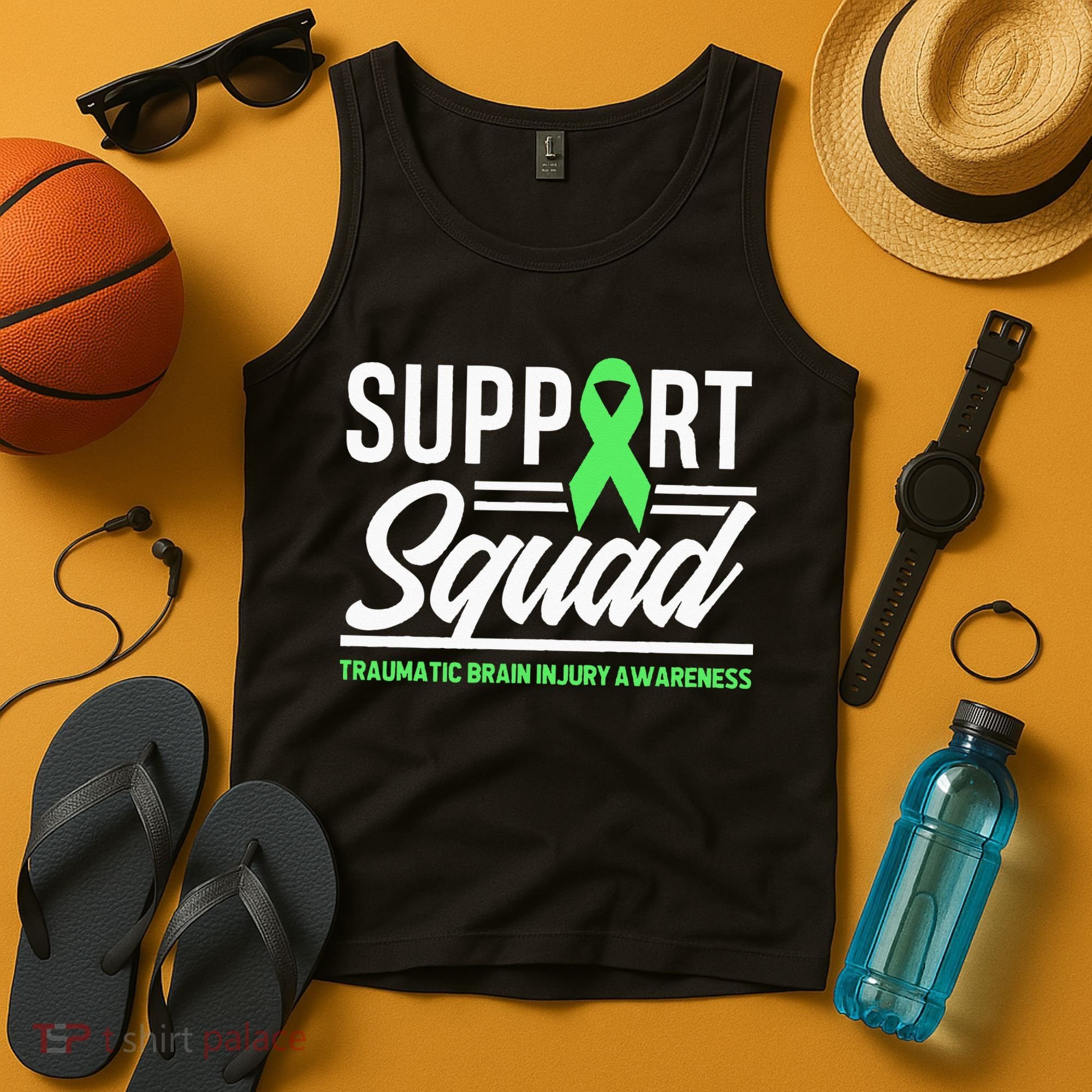 Support TBI Support Squad Traumatic Brain Injury Awareness Tank Top