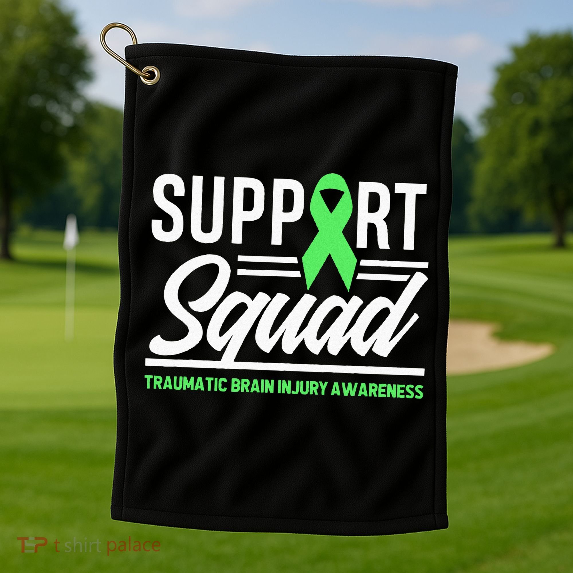 Support TBI Support Squad Traumatic Brain Injury Awareness Golf Towel
