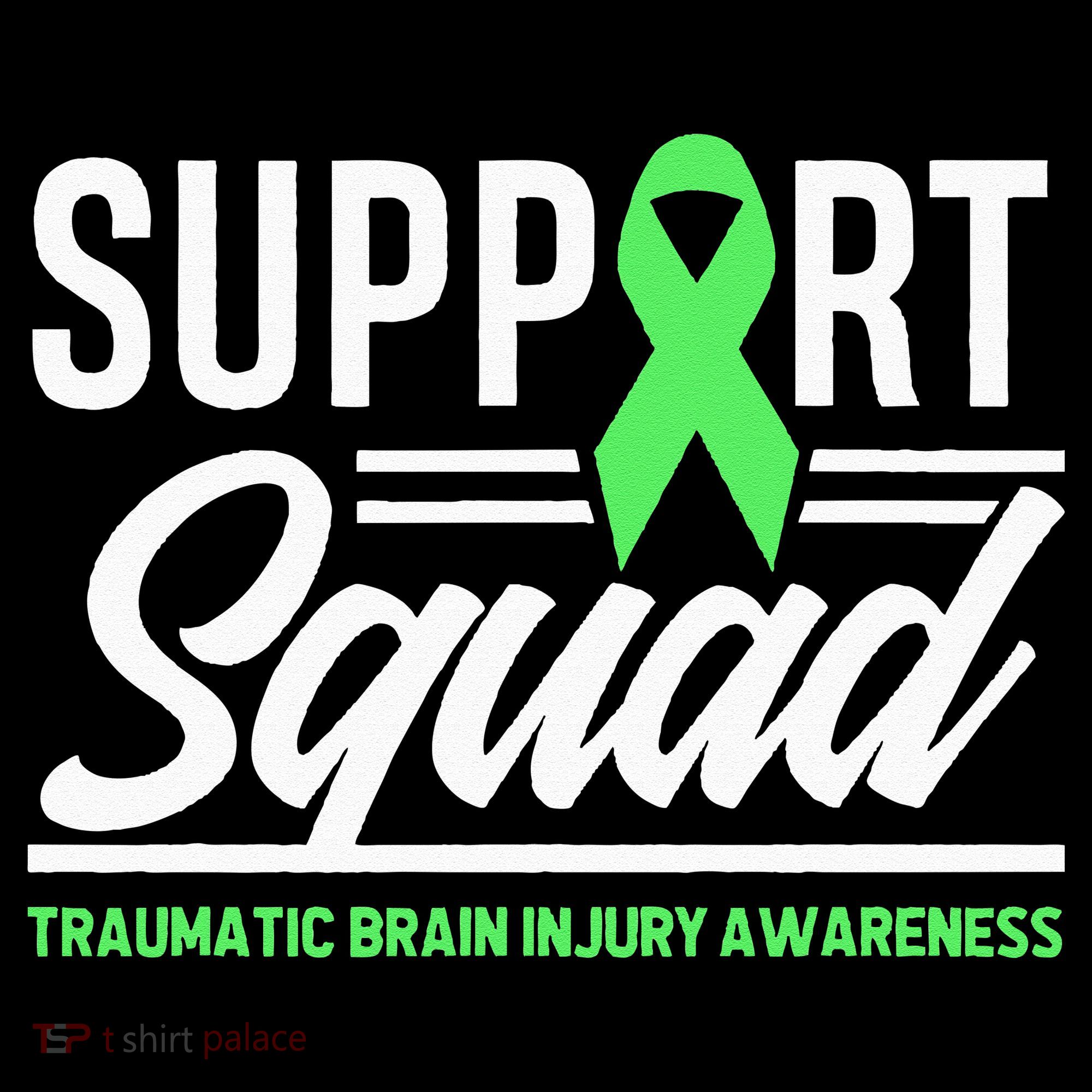 Support TBI Support Squad Traumatic Brain Injury Awareness Women's Long Sleeve Shirt