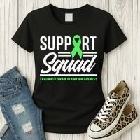 Support TBI Support Squad Traumatic Brain Injury Awareness Women's T-Shirt thumb 3
