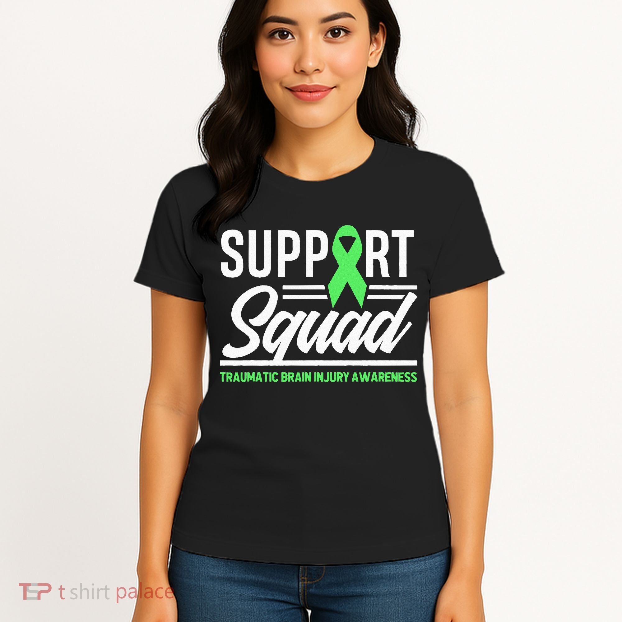 Support TBI Support Squad Traumatic Brain Injury Awareness Women's T-Shirt