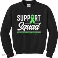 Support TBI Support Squad Traumatic Brain Injury Awareness Kids Sweatshirt thumb 0