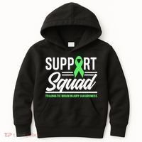 Support TBI Support Squad Traumatic Brain Injury Awareness Kids Hoodie thumb 0