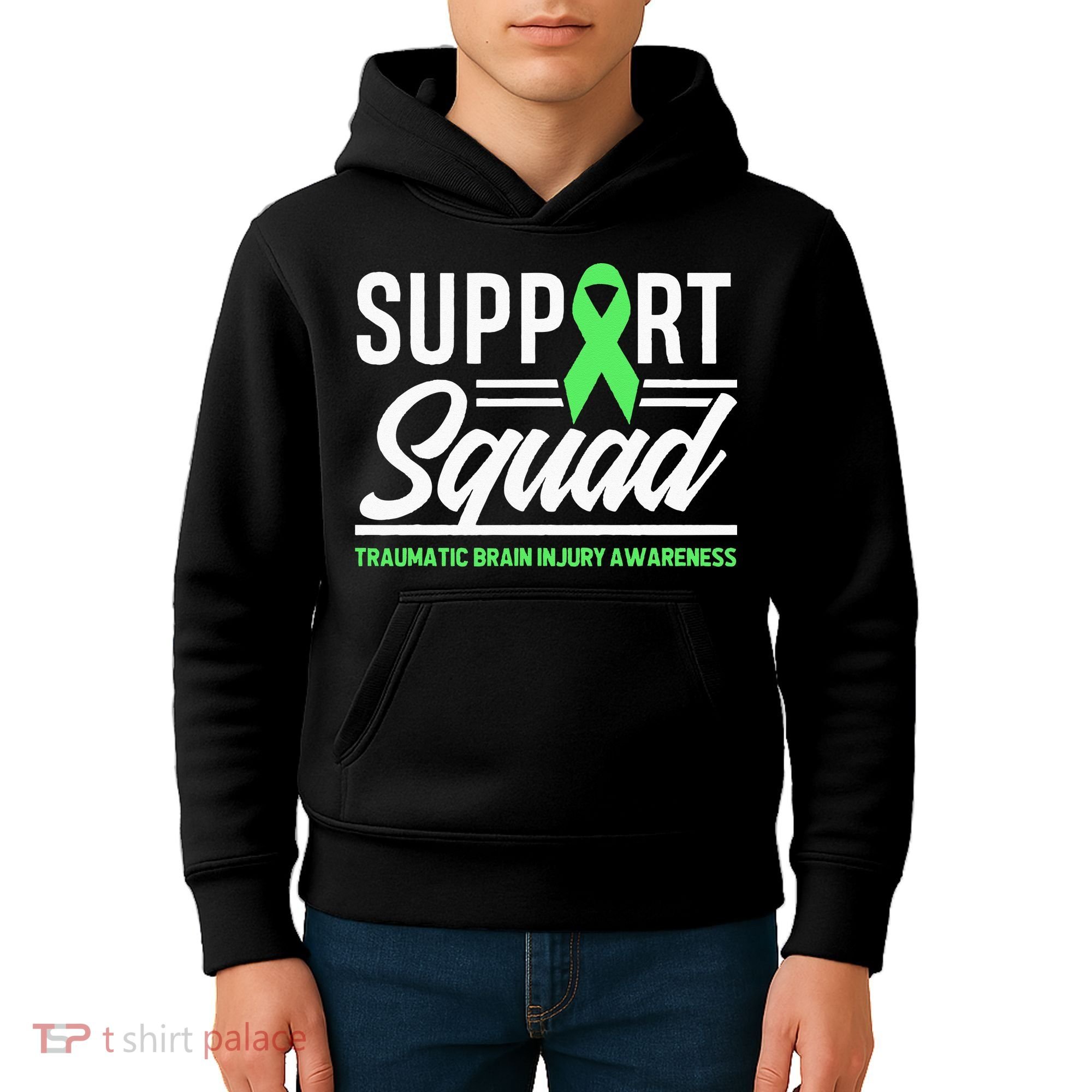 Support TBI Support Squad Traumatic Brain Injury Awareness Kids Hoodie