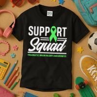 Support TBI Support Squad Traumatic Brain Injury Awareness Kids T-Shirt thumb 3