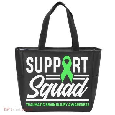 Support TBI Support Squad Traumatic Brain Injury Awareness Tote Bag