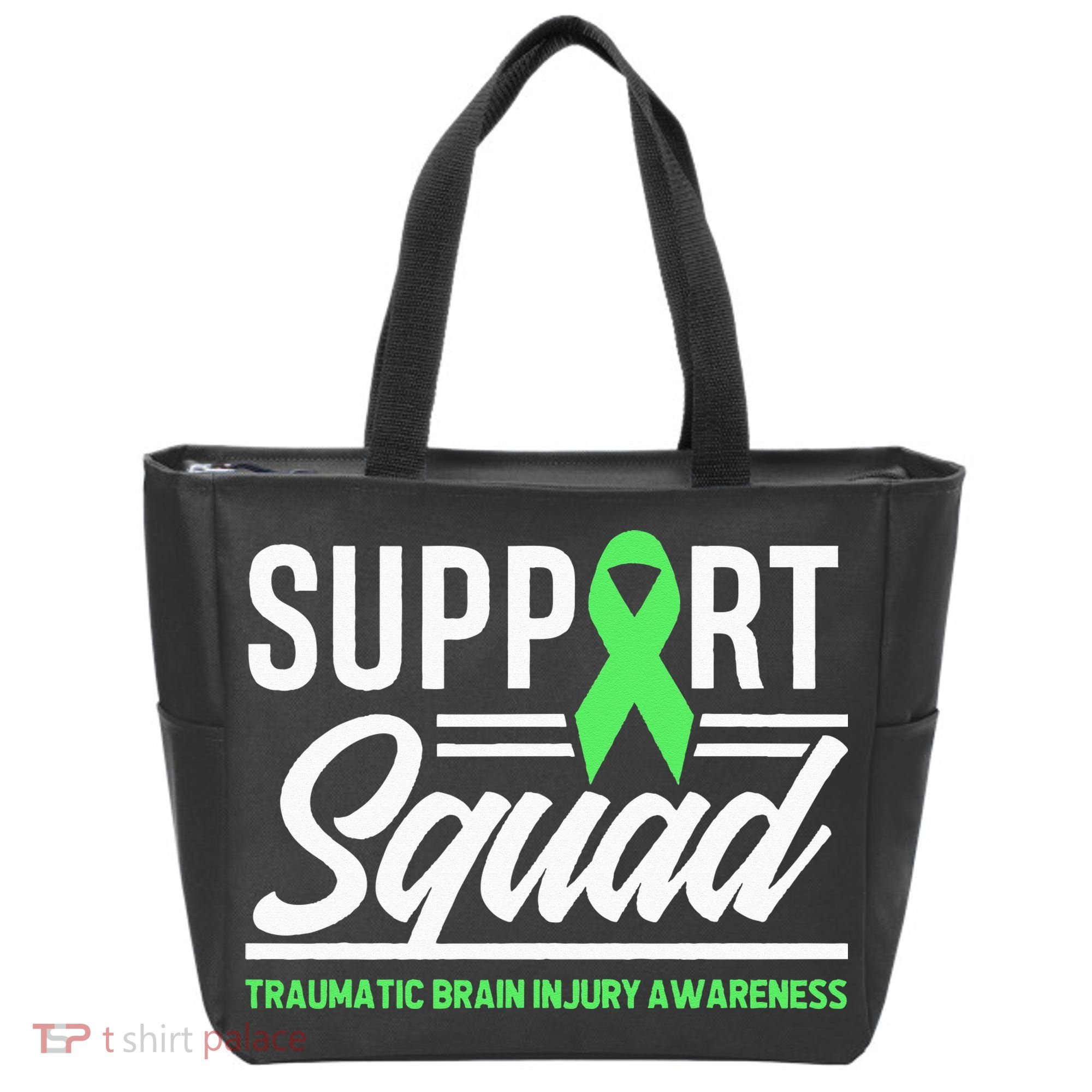 Support TBI Support Squad Traumatic Brain Injury Awareness Tote Bag