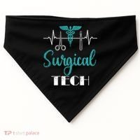Scrub Tech Surgical Tech Week Technologist Technicians Ekg Cool Gift USA-Made Doggie Bandana thumb 0