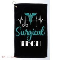 Scrub Tech Surgical Tech Week Technologist Technicians Ekg Cool Gift Golf Towel thumb 0