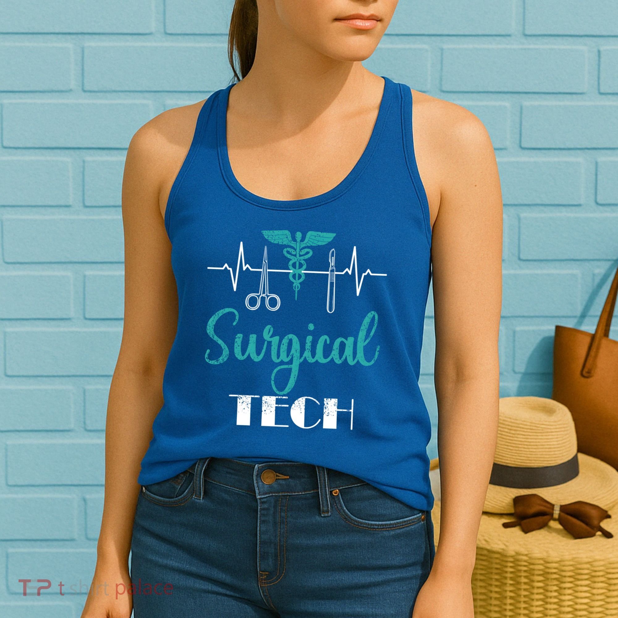 Scrub Tech Surgical Tech Week Technologist Technicians Ekg Cool Gift Women's Tank Top