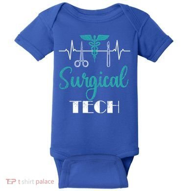 Scrub Tech Surgical Tech Week Technologist Technicians Ekg Cool Gift Baby Bodysuit