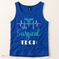 Scrub Tech Surgical Tech Week Technologist Technicians Ekg Cool Gift Tank Top thumb 2