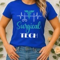Scrub Tech Surgical Tech Week Technologist Technicians Ekg Cool Gift Women's T-Shirt thumb 2