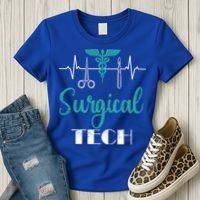 Scrub Tech Surgical Tech Week Technologist Technicians Ekg Cool Gift Women's T-Shirt thumb 3