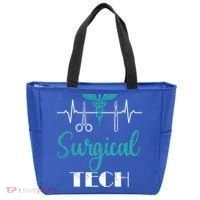 Scrub Tech Surgical Tech Week Technologist Technicians Ekg Cool Gift Tote Bag thumb 0