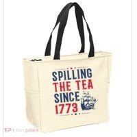 Spilling The Tea Since 1773 History Teacher Gift Funny History Teacher Tote Bag thumb 2