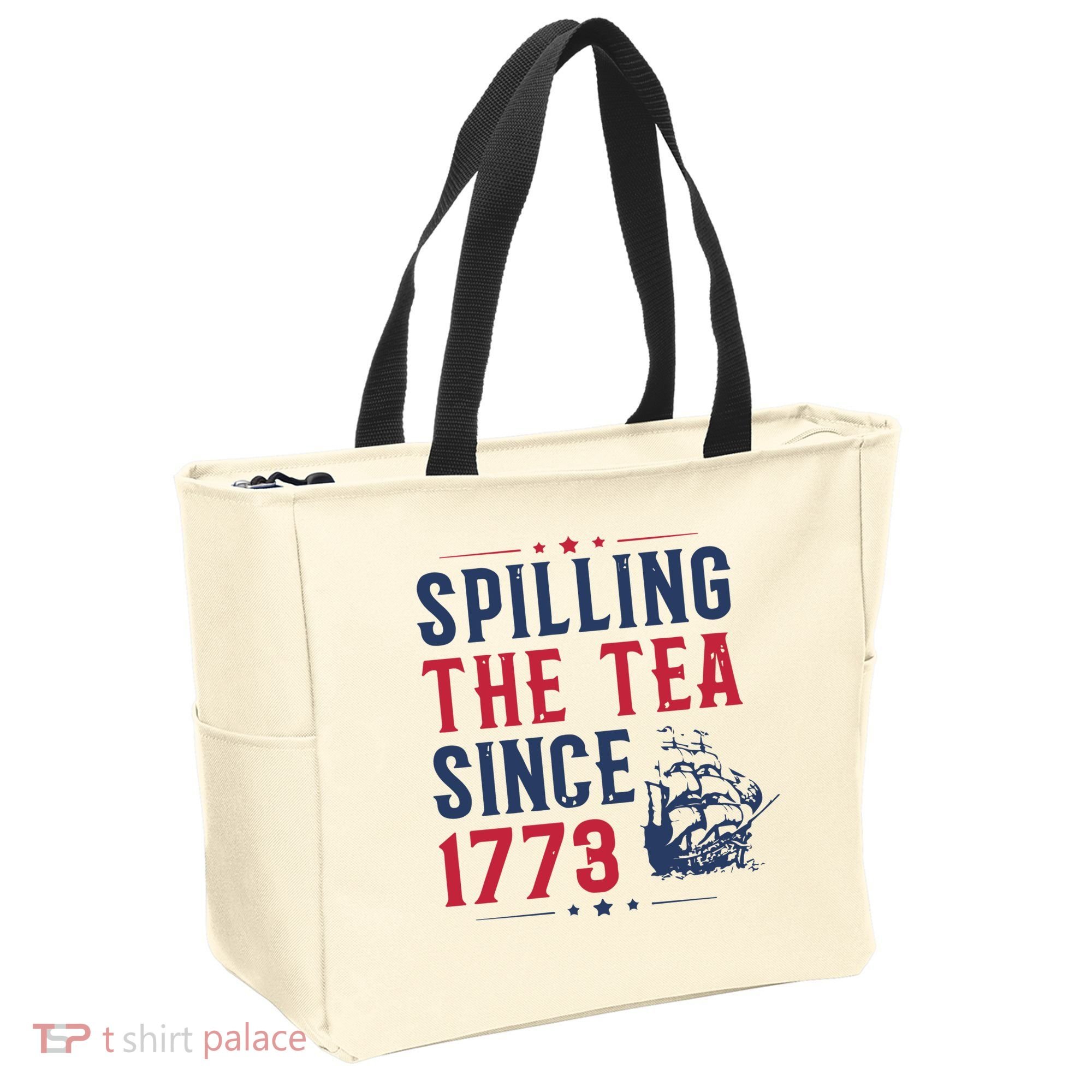 Spilling The Tea Since 1773 History Teacher Gift Funny History Teacher Tote Bag