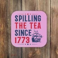 Spilling The Tea Since 1773 History Teacher Gift Funny History Teacher Coaster thumb 0