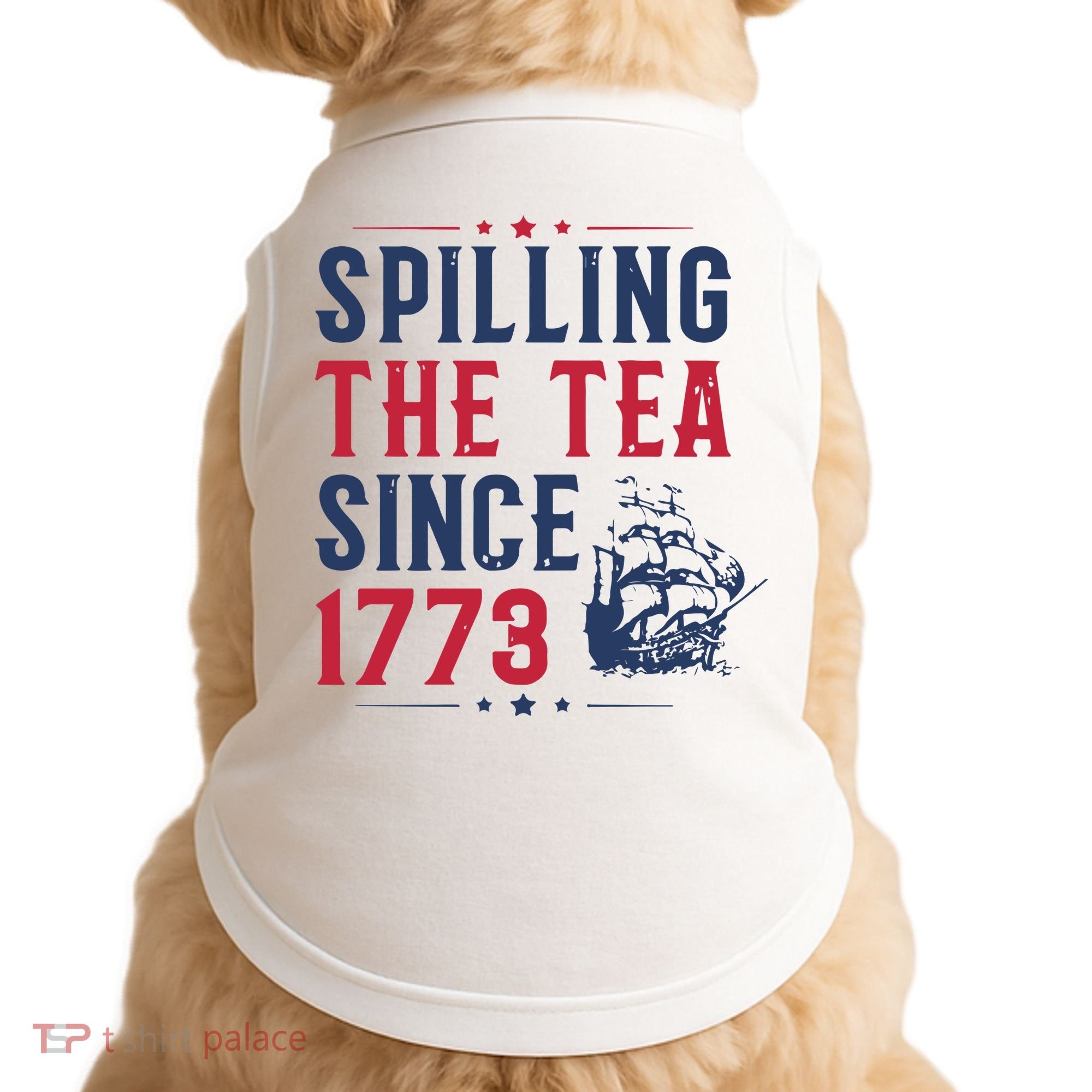 Spilling The Tea Since 1773 History Teacher Gift Funny History Teacher Doggie Tank