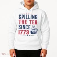 Spilling The Tea Since 1773 History Teacher Gift Funny History Teacher Hoodie thumb 2