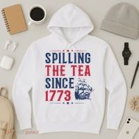 Spilling The Tea Since 1773 History Teacher Gift Funny History Teacher Hoodie thumb 3