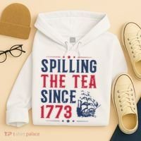 Spilling The Tea Since 1773 History Teacher Gift Funny History Teacher Hoodie thumb 4