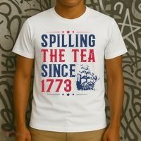 Spilling The Tea Since 1773 History Teacher Gift Funny History Teacher T-Shirt thumb 3