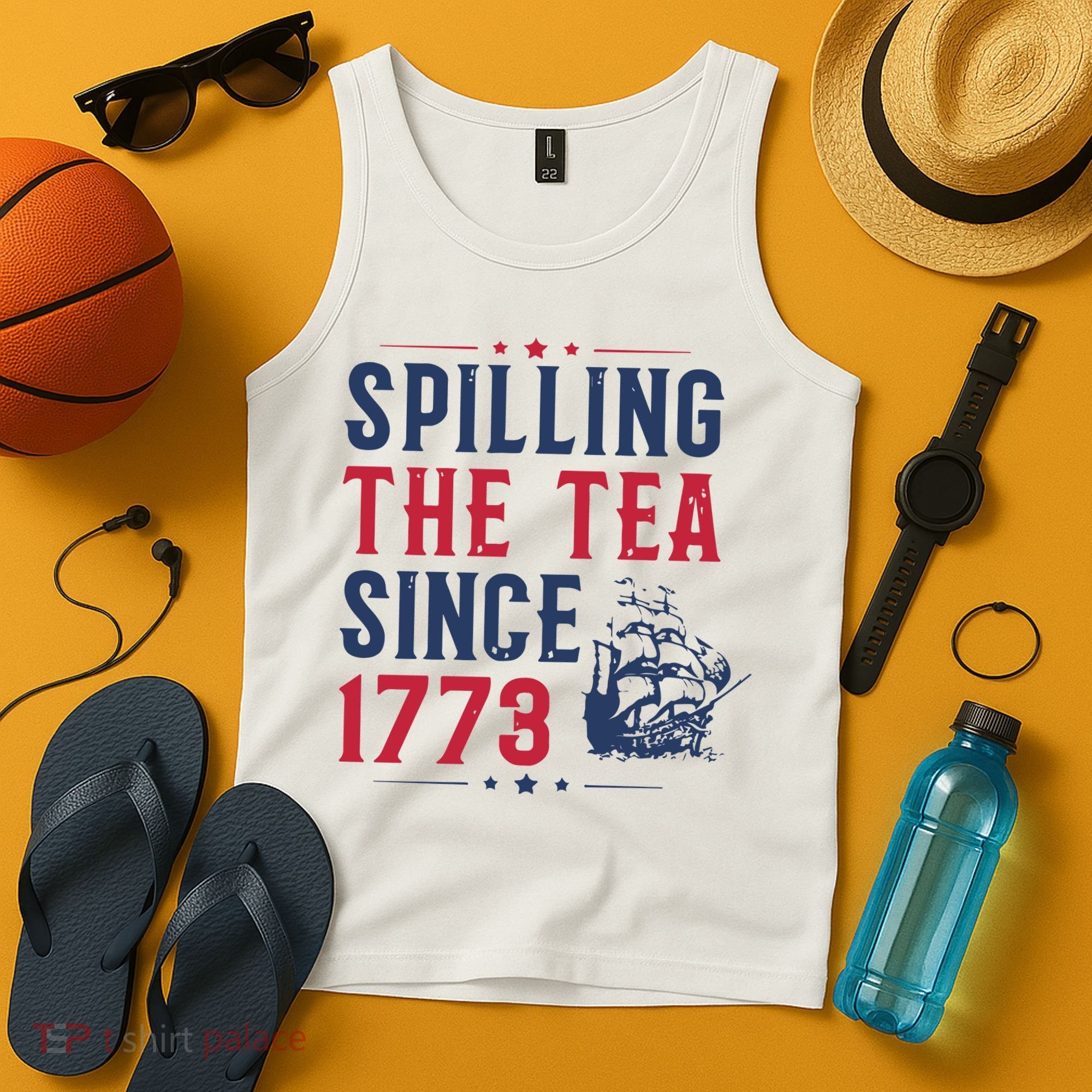 Spilling The Tea Since 1773 History Teacher Gift Funny History Teacher Tank Top