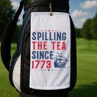 Spilling The Tea Since 1773 History Teacher Gift Funny History Teacher Golf Towel thumb 2