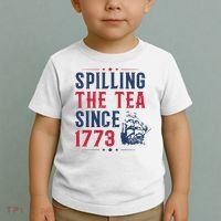 Spilling The Tea Since 1773 History Teacher Gift Funny History Teacher Toddler T-Shirt thumb 2