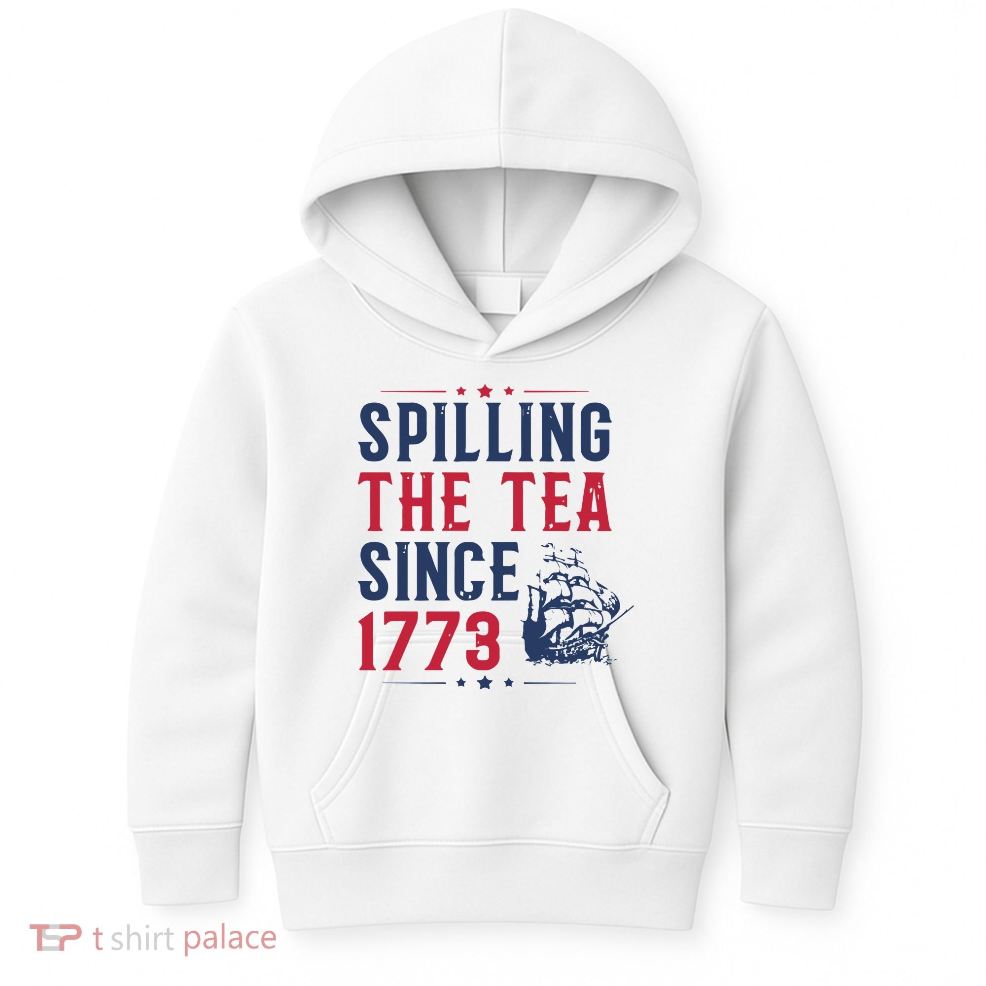Spilling The Tea Since 1773 History Teacher Gift Funny History Teacher Kids Hoodie