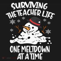 Surviving The Teacher Life One Meltdown At A Time Christmas Women's Hoodie thumb 2