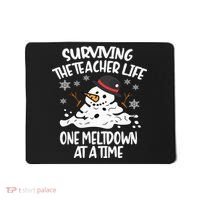Surviving The Teacher Life One Meltdown At A Time Christmas Mousepad thumb 0