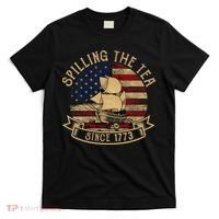 Spilling The Tea Since 1773 American History Teacher Vintage T-Shirt thumb 0