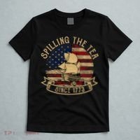 Spilling The Tea Since 1773 American History Teacher Vintage T-Shirt thumb 5