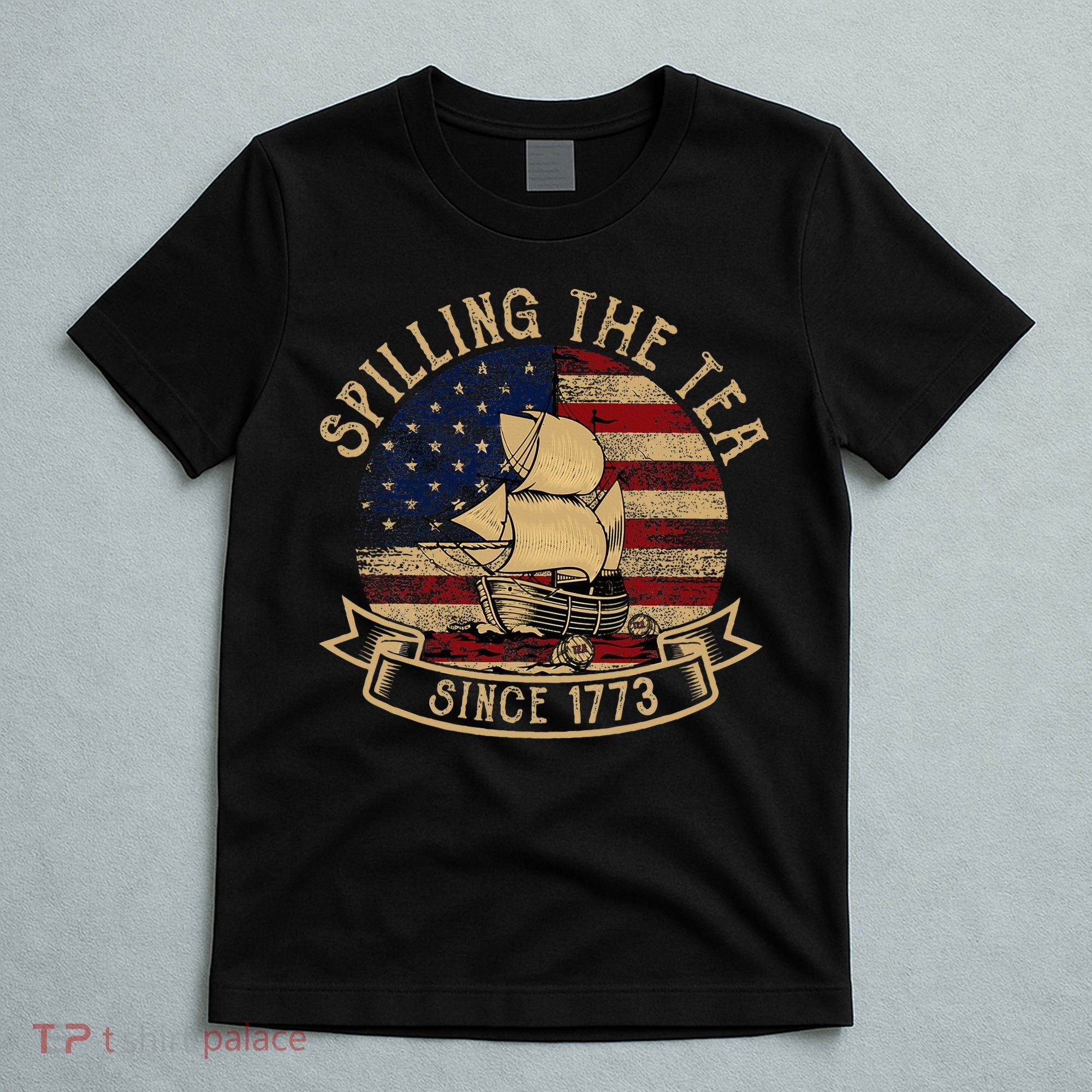 Spilling The Tea Since 1773 American History Teacher Vintage T-Shirt