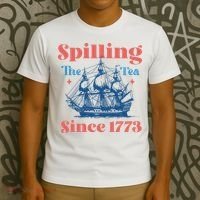 Spilling The Tea Since 1773 T-Shirt thumb 3