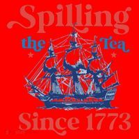Spilling The Tea Since 1773 4th Of July Santa Hat thumb 1