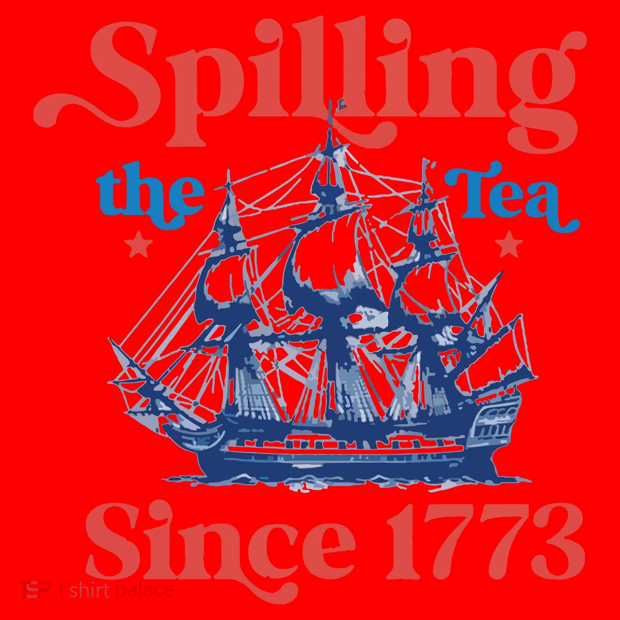 Spilling The Tea Since 1773 4th Of July Santa Hat