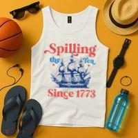 Spilling The Tea Since 1773 4th Of July Tank Top thumb 4