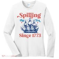 Spilling The Tea Since 1773 4th Of July Women's Long Sleeve Shirt thumb 0