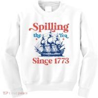 Spilling The Tea Since 1773 4th Of July Kids Sweatshirt thumb 0
