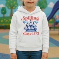 Spilling The Tea Since 1773 4th Of July Kids Hoodie thumb 3