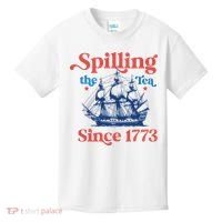 Spilling The Tea Since 1773 4th Of July Kids T-Shirt thumb 0