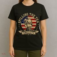 Spilling The Tea Since 1773 Vintage Us History Teacher T-Shirt thumb 4