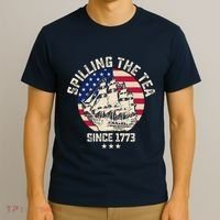 Spilling The Tea Since 1773 Vintage 4th Of July Usa History T-Shirt thumb 3