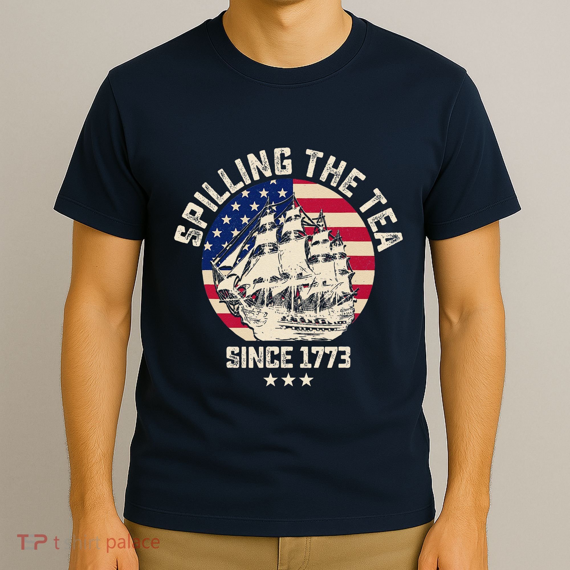 Spilling The Tea Since 1773 Vintage 4th Of July Usa History T-Shirt