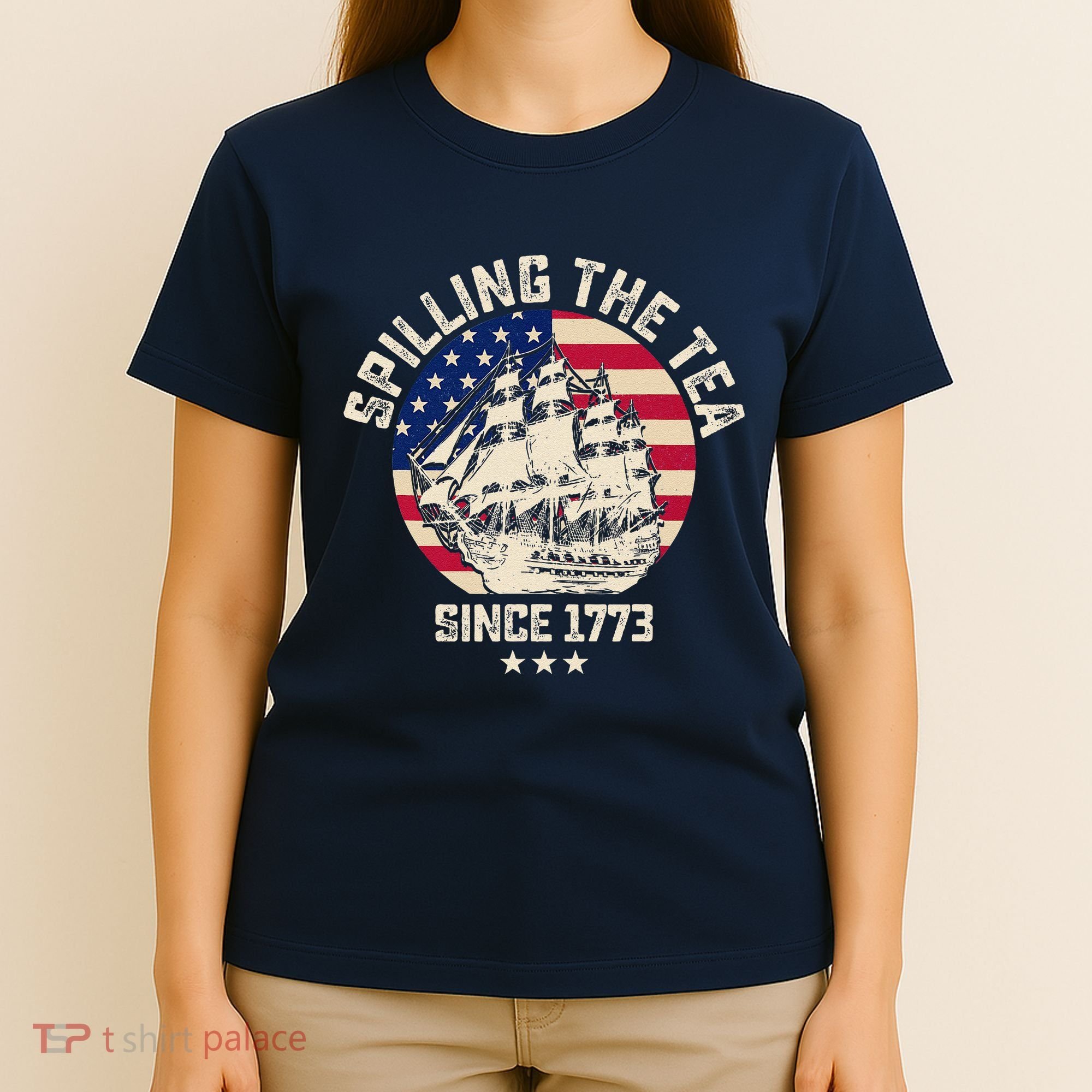 Spilling The Tea Since 1773 Vintage 4th Of July Usa History T-Shirt