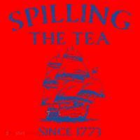 Spilling The Tea Since 1773 4th Of July Santa Hat thumb 1